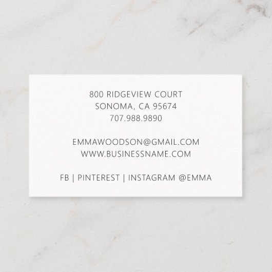 Baby en kinderverzorger kinderverzorger babysitter visitekaartje (Achterkant)