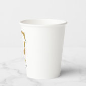 Baby en mama Giraffe Neutral Safari Baby shower Papieren Bekers (Achterkant)