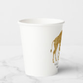 Baby en mama Giraffe Neutral Safari Baby shower Papieren Bekers (Voorkant)