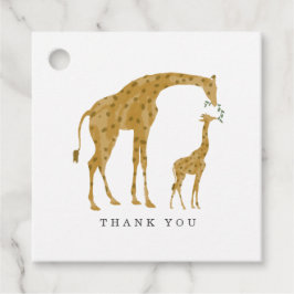 Baby en Mama Giraffe Voedertijd Baby shower Bedankjes Labels