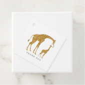 Baby en Mama Giraffe Voedertijd Baby shower Bedankjes Labels (In situ)