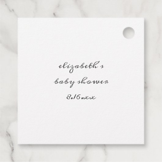 Baby en Mama Giraffe Voedertijd Baby shower Bedankjes Labels (Achterkant)