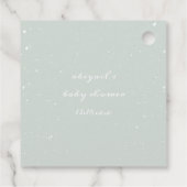 Baby en Mama Polar Beer Winterblauw Baby shower Bedankjes Labels (Achterkant)