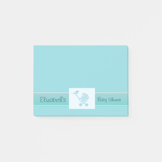 Baby en mammie Bluebird Baby shower Post-it® Notes (Voorkant)