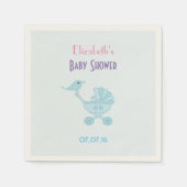 Baby en mammie Bluebird Baby shower Servetten (Voorkant)