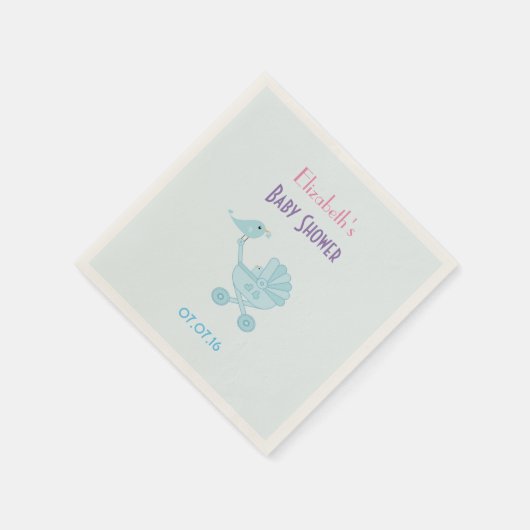 Baby en mammie Bluebird Baby shower Servetten (Hoek)