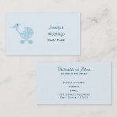 Baby en mammie Bluebird Contactkaartje (Voorkant / Achterkant)