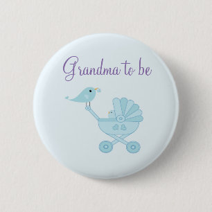 Baby en mammie Bluebird Grandma Ronde Button 5,7 Cm
