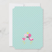 Baby en mammie Flamingo Baby shower Kaart (Achterkant)