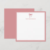 Baby- en meisjesbriefpapier notitiekaartje (Voorkant / Achterkant)