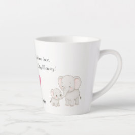 Baby en moeder olifant | Eerste Moederdag - Latte Mok