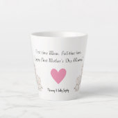 Baby en moeder olifant | Eerste Moederdag - Latte Mok (Voorkant)