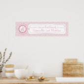 Baby- en PacificeerBaby shower Banner Girl Poster (Keuken)