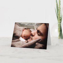 Baby en papa gelukkige vaderdag kaart