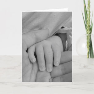 Baby en papa Holding Hands Kaart