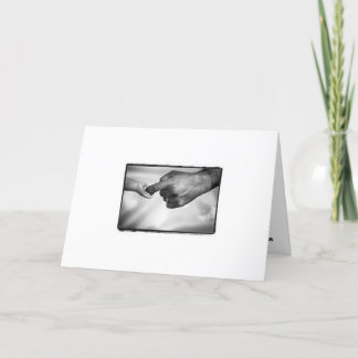 baby en papa in de hand kaart