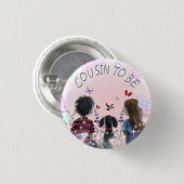 Baby en Puppy Baby shower neef om te zijn Ronde Button 3,2 Cm (Voorkant /achterkant)