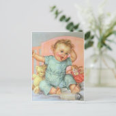 Baby en speelgoed Briefkaart (Staand voorkant)