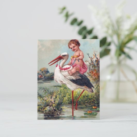  Baby en Stork (Staand voorkant)