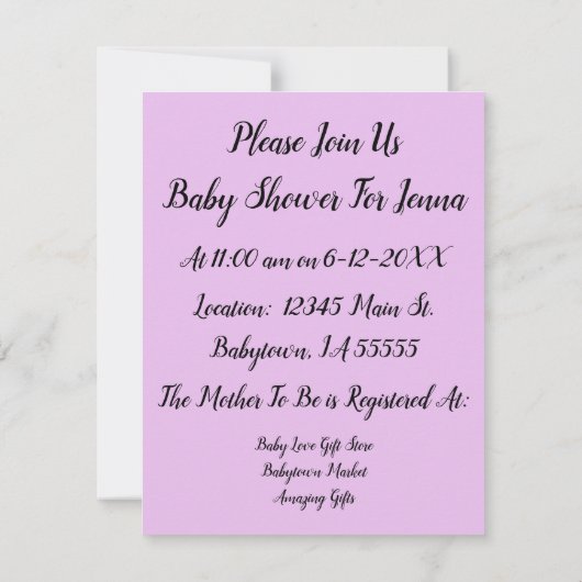 Baby en Stork (Achterkant)