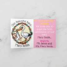 Baby en Stork Design  stijl