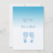 Baby en Teddy Bear Boys Baby shower Uitnodiging (Achterkant)