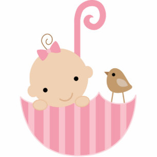 Baby en vogel in de Umbrella Cake Topper Staand Fotobeeldje