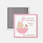 Baby en Vogel in Paraplu Magneet (Voorkant / Achterkant)