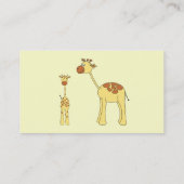 Baby en volwassen Giraffe. Visitekaartje (Achterkant)
