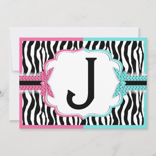 Baby- en zebraafdruk kaart (Voorkant)