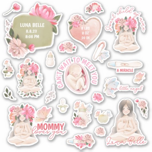 Baby- en zwangerschapsvinylstickers sticker (Voorkant)