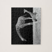 Baby en zwarte giraffen legpuzzel (Verticaal)