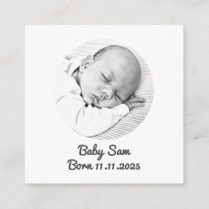 "Baby Enclosure Kaart – Aangepaste foto en naam"