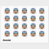 baby engel emoji Halo liefde Ronde Sticker (Vel)