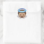 baby engel emoji Halo liefde Ronde Sticker (Tas)
