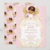 Baby Engel Roze Goud Meisje Etnisch Kaart (Voorkant / Achterkant)