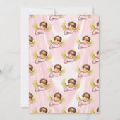 Baby Engel Roze Goud Meisje Kaart (Achterkant)