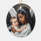 baby-Engelen Keramisch Ornament (Links)