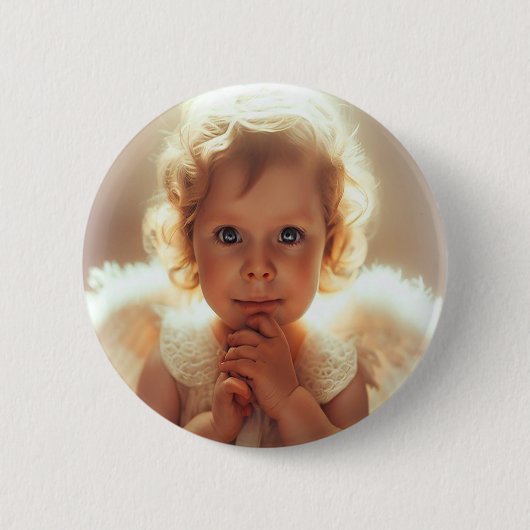 Baby-Engelen Ronde Button 5,7 Cm (Voorkant)