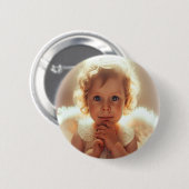 Baby-Engelen Ronde Button 5,7 Cm (Voorkant /achterkant)