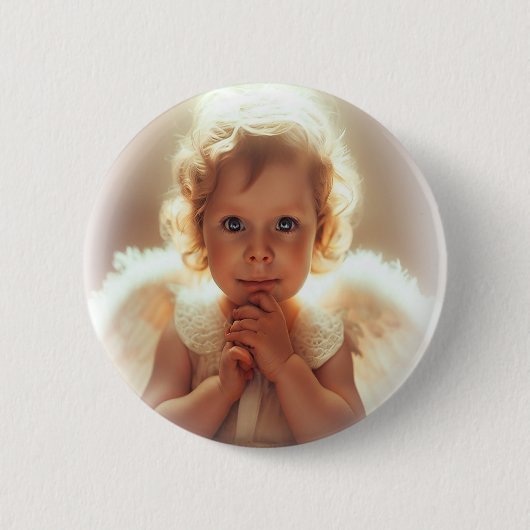 Baby-Engelen Ronde Button 5,7 Cm (Voorkant)