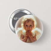 Baby-Engelen Ronde Button 5,7 Cm (Voorkant /achterkant)