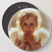 Baby-Engelen Ronde Button 6,0 Cm (Voorkant /achterkant)