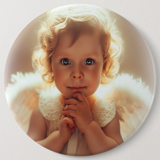 Baby-Engelen Ronde Button 6,0 Cm (Voorkant)