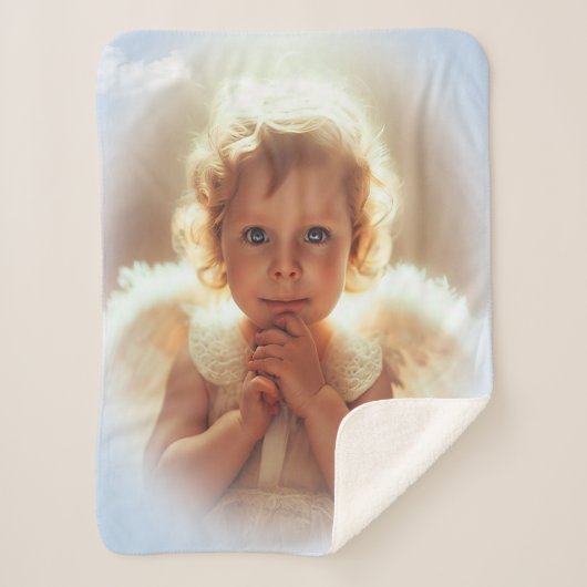 Baby Engelen Sherpa Deken (Voorkant)