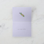 Baby erwten in twee peuterjongens en meisjes Dank  Bedankkaart (Binnen)