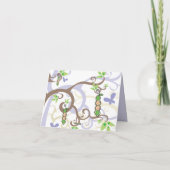 Baby erwten in twee peuterjongens en meisjes Dank  Bedankkaart (Achterkant)