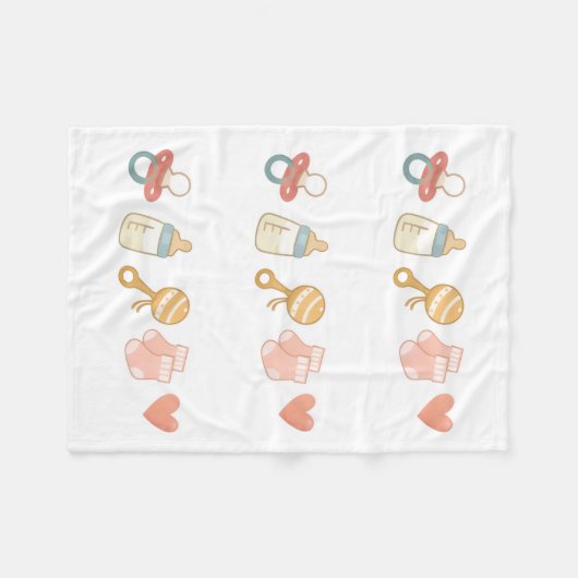 Baby Essentials Pattern  Fleece Deken (Voorkant (Horizontaal))