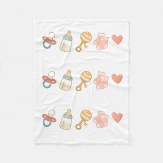 Baby Essentials Pattern Fleece Deken