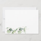 Baby Eucalyptus Botanische Zwangerschap Aankondiging (Achterkant)
